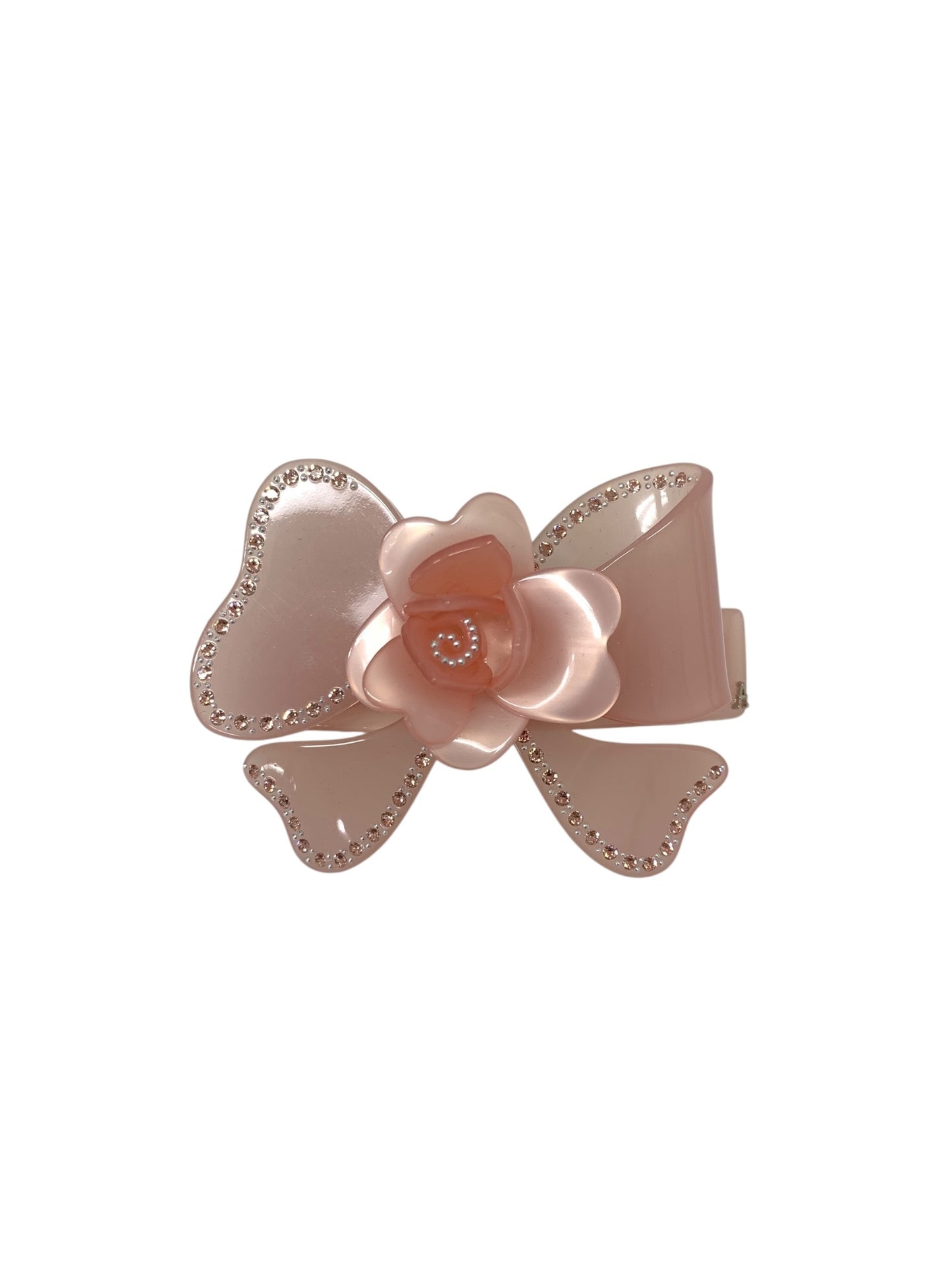 アレクサンドルドゥパリ バレッタ ピンク フラワーモチーフ ラインストーン ITQ6S8VH7FOU