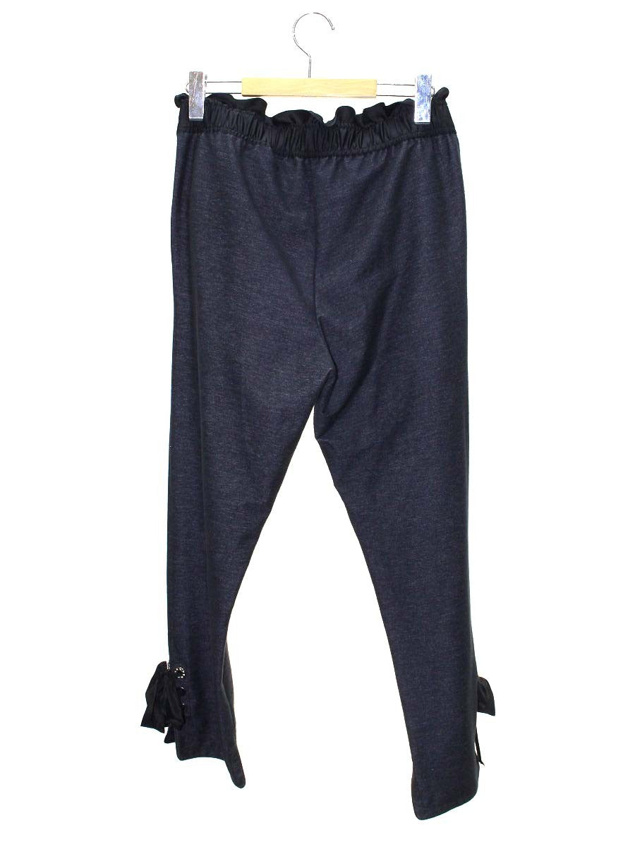 トゥービーシック W5X62-515-09 ジャージーパンツ X ブラック ウエストギャザー リボン ITDZKE9HV321