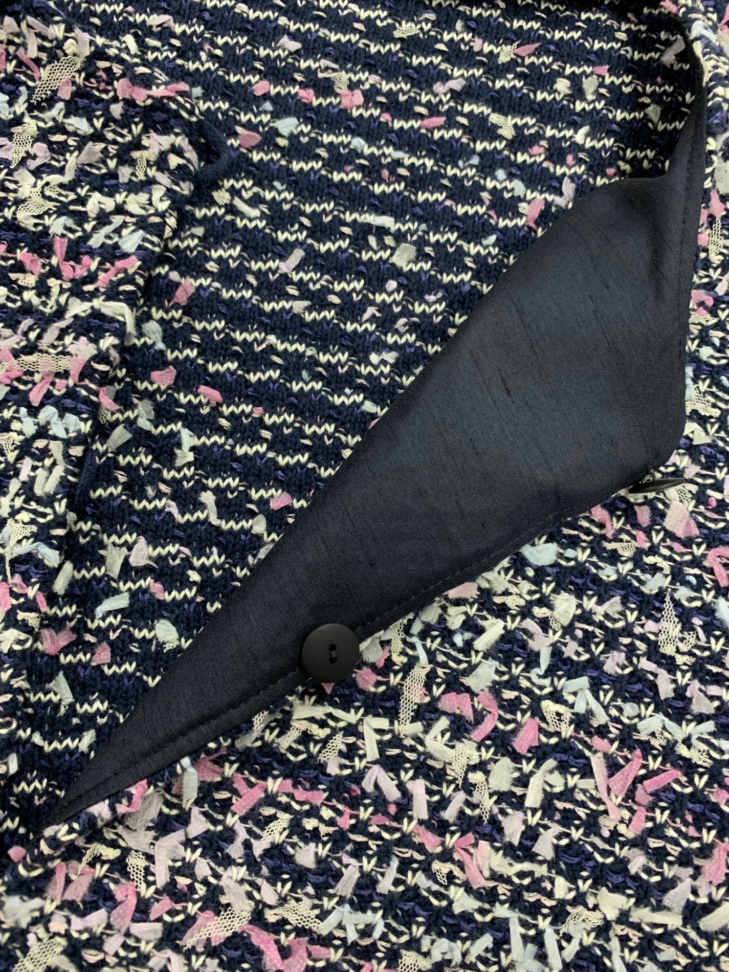 トゥービーシック W5E11-393-36 ジャケット 42 ネイビー ノーカラー ツイード IT8YUB8PJJ24 【SALE】