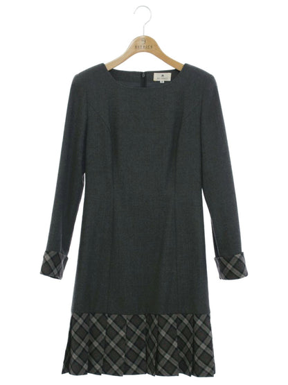 エムズグレイシー 9-C-21620 ワンピース 9 グレー チェック ITF86KP1VRTC