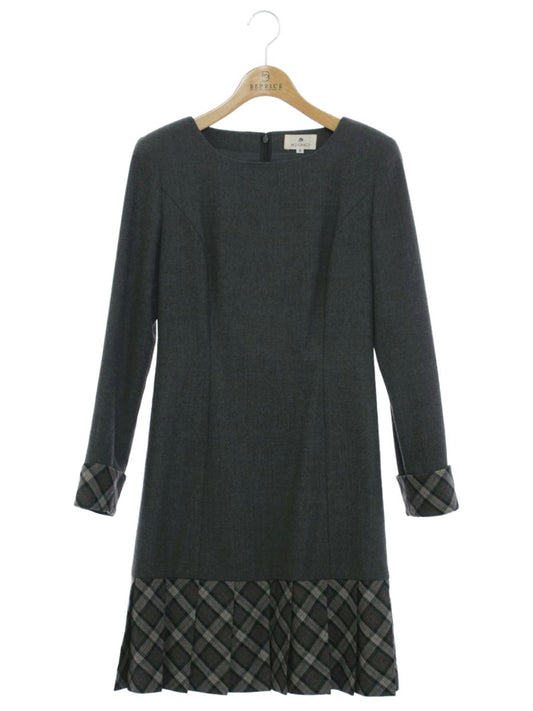 エムズグレイシー 9-C-21620 ワンピース 9 グレー チェック ITF86KP1VRTC