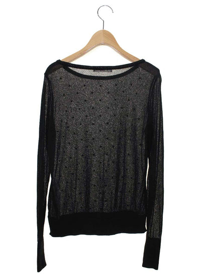 ルネ 6512380 ニット 36 ブラック シアー スタッズ IT0NV93N6PHC