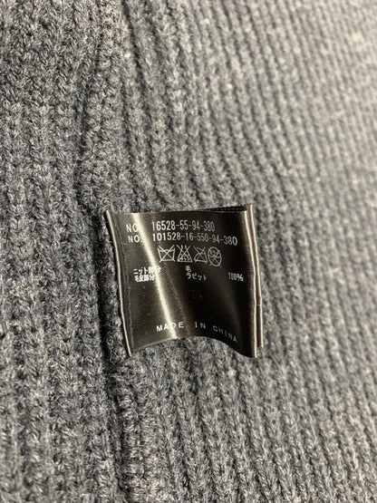 アナイ 16528-55-94-380 ジレ ベスト 38 チャコール ニット ラビットファー IT27S4D8L1XZ