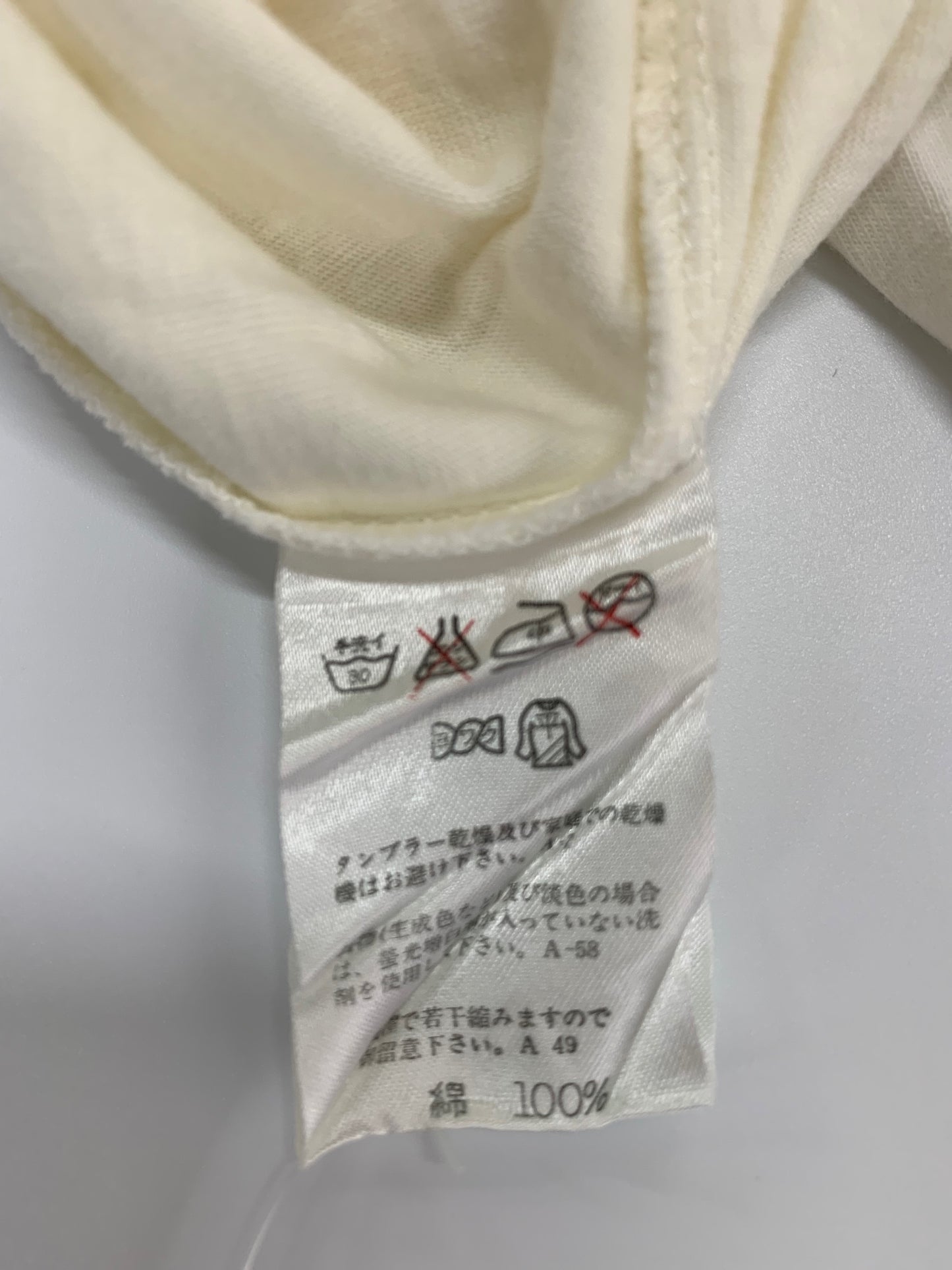 イッセイミヤケメン 9BL35574 Tシャツ M アイボリー プリント ヴィンテージ 80s 筆タグ ITJ7Q5JMT8LX