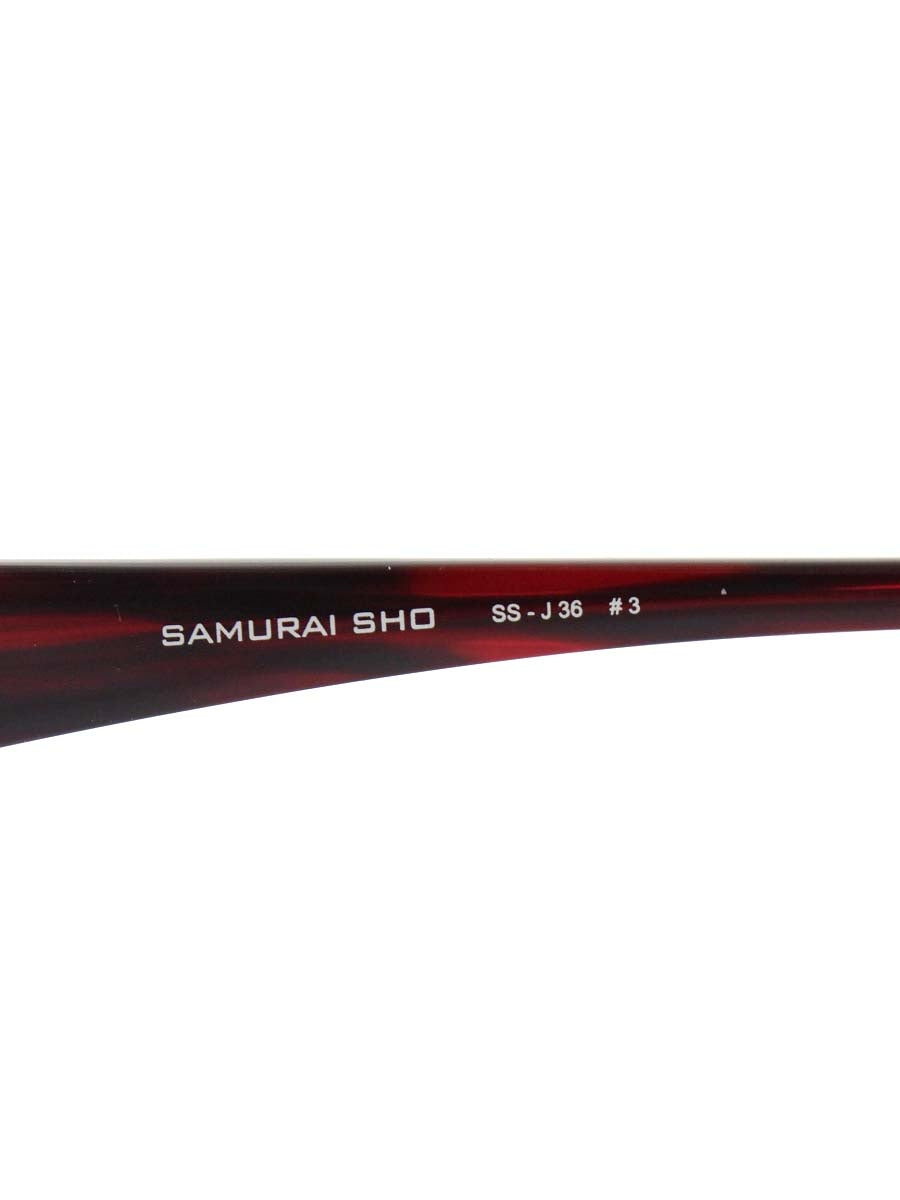 サムライ翔 SS-J36 メガネ ガンメタル/ダークレッド コンビフレーム スクエア ITU6EKNGF1FB