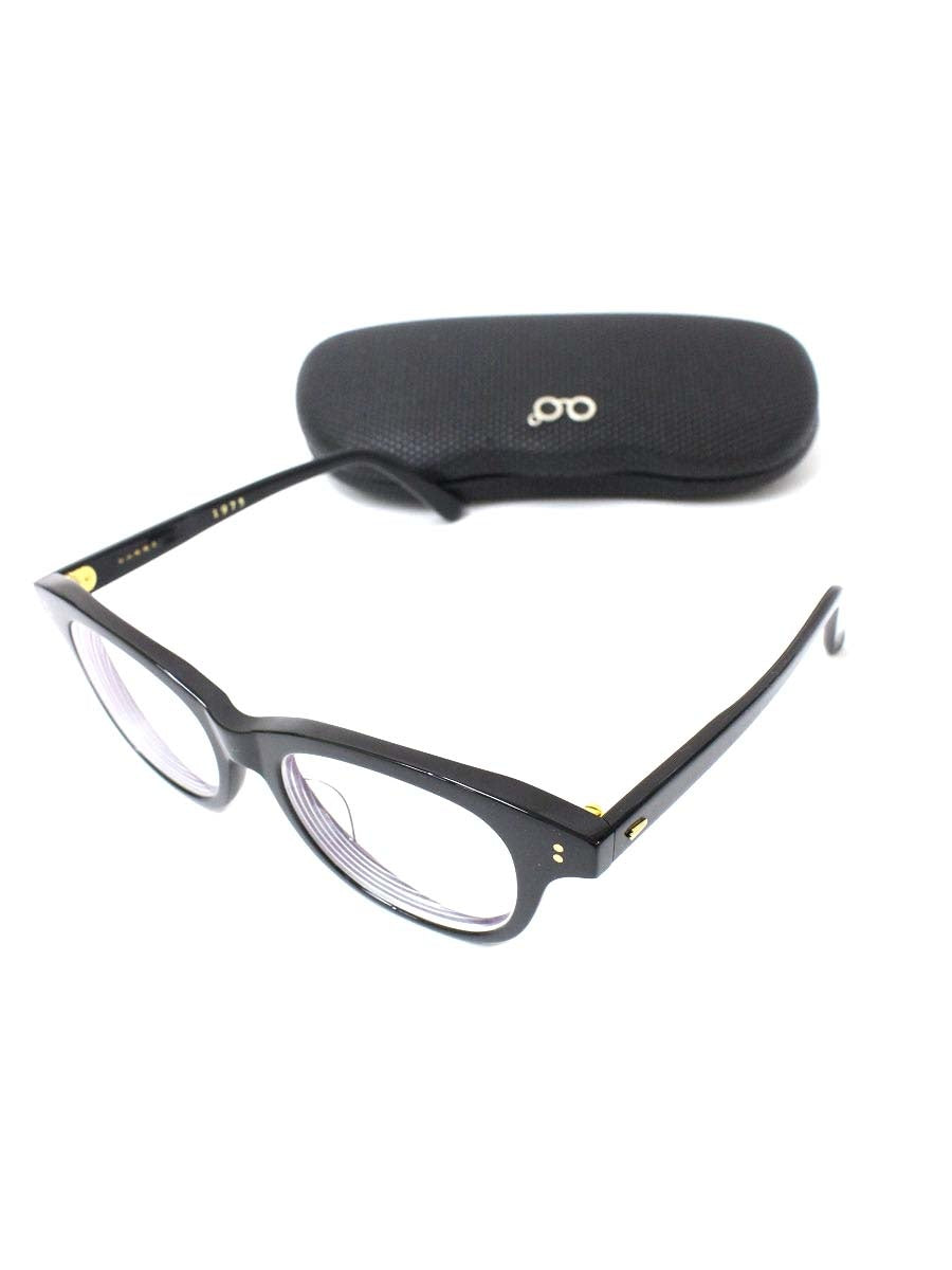 白山眼鏡店 HANK 1975 メガネ ブラック セルフレーム フルリム ウェリントン ITEW26WVYEDL