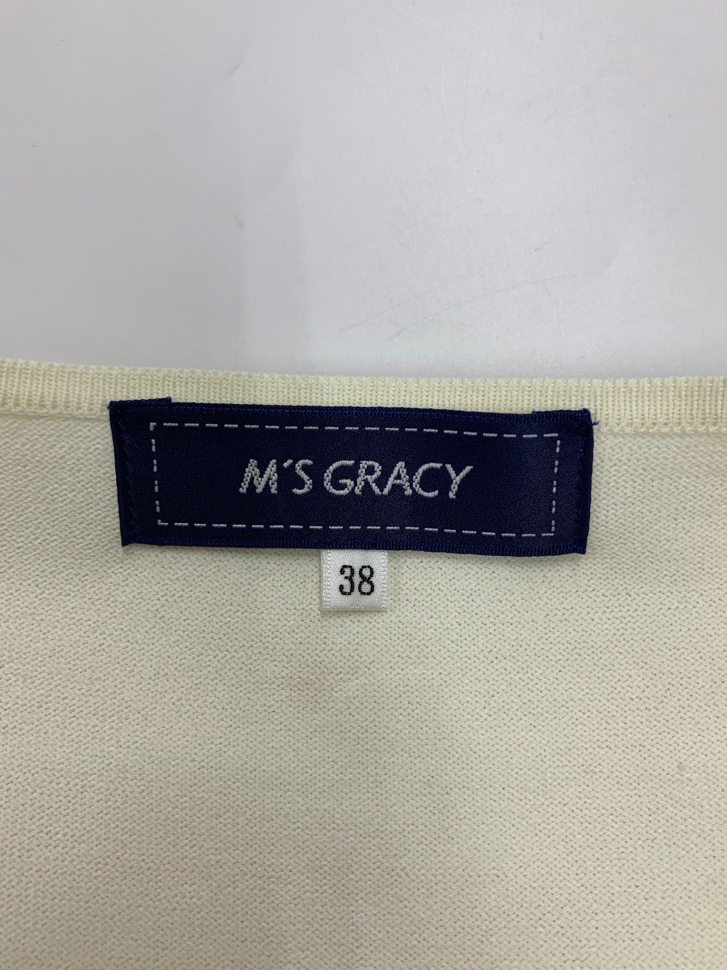 エムズグレイシー スカラップニットボレロ 318505 38 ホワイト IT20G0X1LBK2