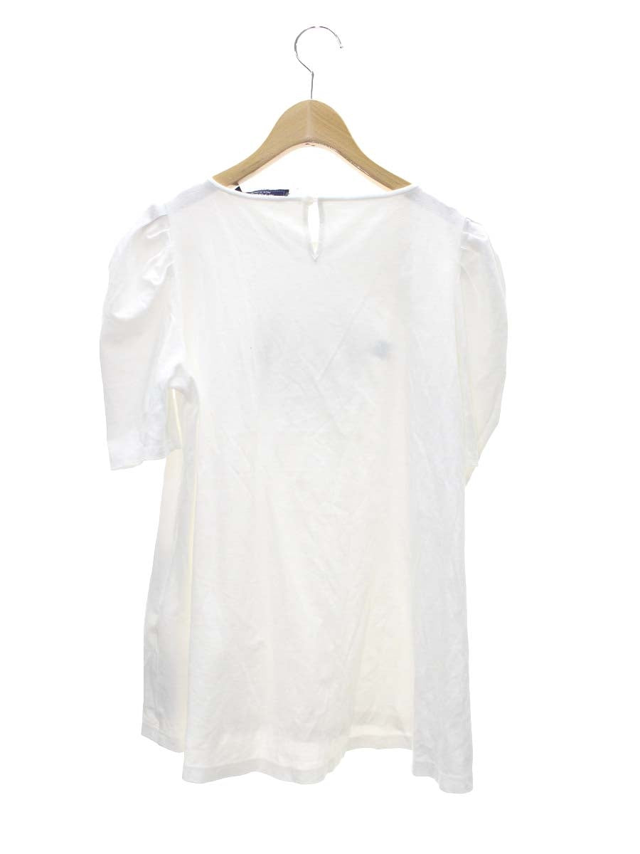 エムズグレイシー 215302 トップス 40 ホワイト リボン バッグモチーフ IT9JQHJXR85G