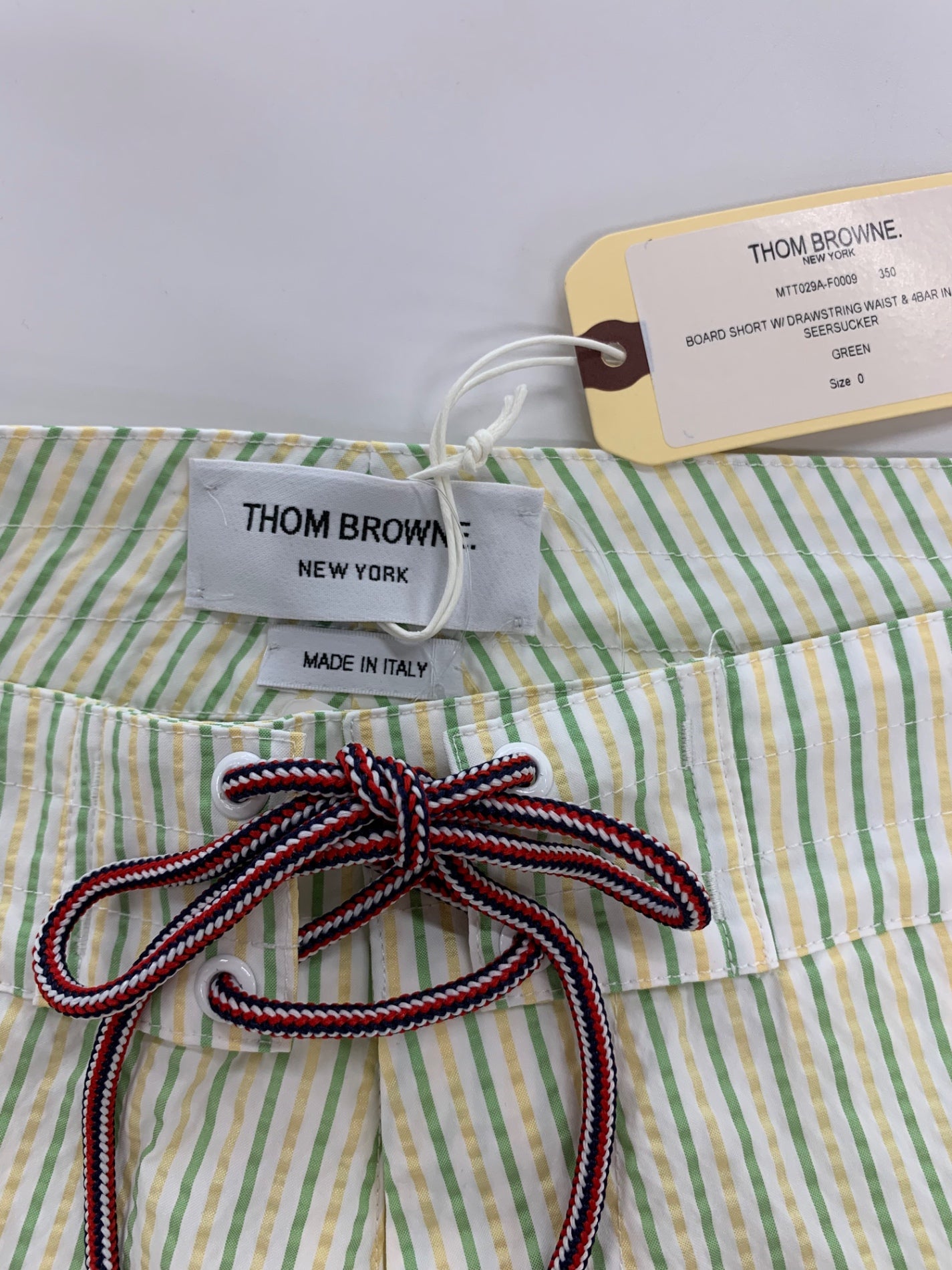 トムブラウン MTT029A-F0009-350 スイムウェア ハーフパンツ  0 グリーン シアサッカー ストライプ IT3396BUT19W 【SALE】