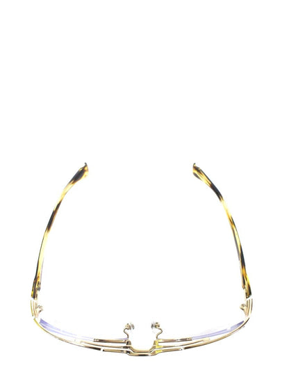 フォーナインズ S-330T メガネ ホワイトゴールド×イエローササ コンビフレーム ハーフリム スクエア IT73HFMQMH7W