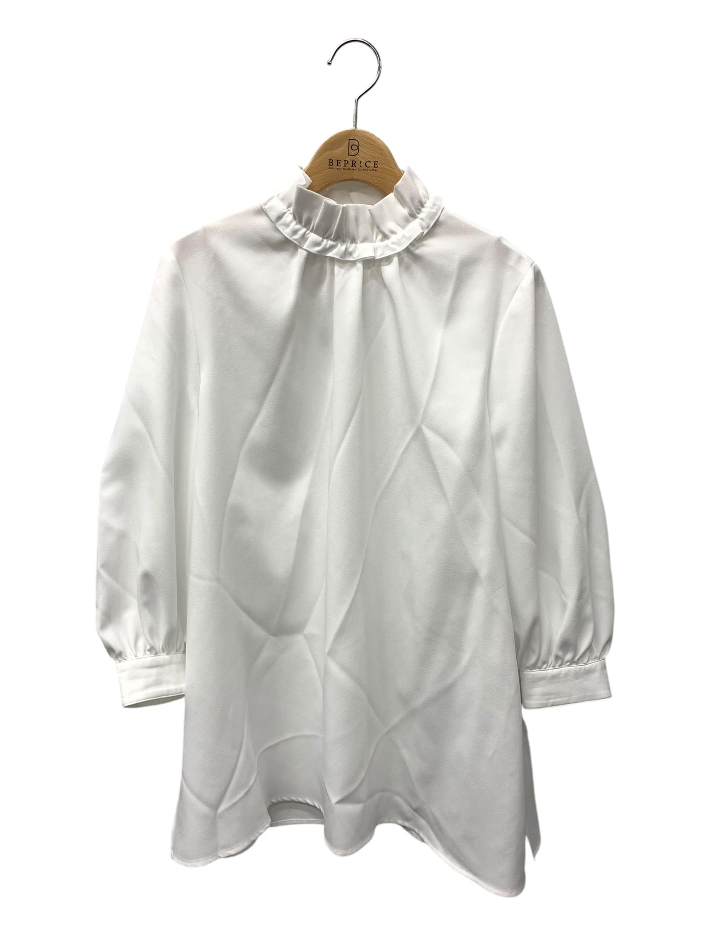 ルネ Blouse 6411130 ブラウス 34 ホワイト フリルスタンドネック ITCJKU111ANQ