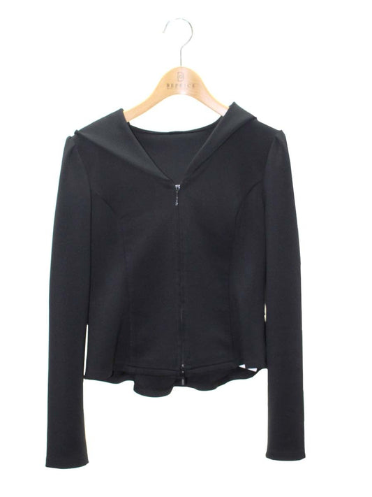 ルネ 5537010 パーカー 34 ブラック ジップアップ IT5ZPCEVTAC9