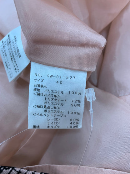 エムズグレイシー 911527 ワンピース 40 ピンク リボン フラワーモチーフ ベロア ITSDTW1AAZEK