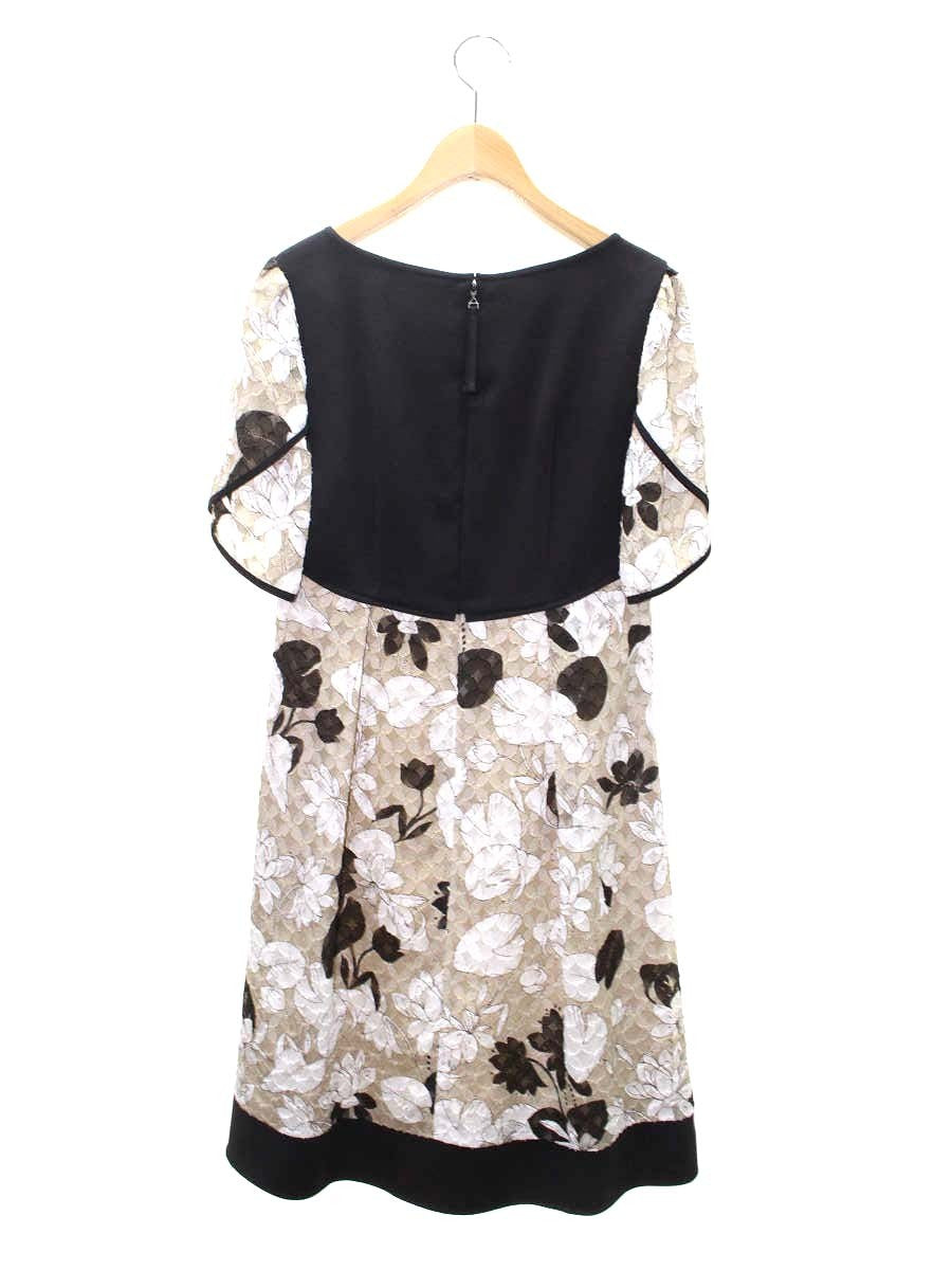 トゥービーシック W5J18-784-40 ワンピース 40 ブラウン/ベージュ フラワーモチーフ ITEJA5O30JMS