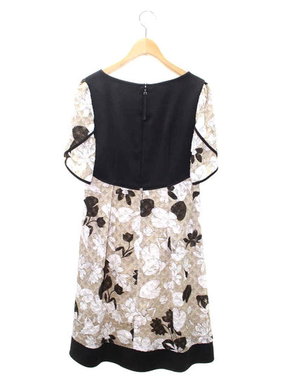 トゥービーシック W5J18-784-40 ワンピース 40 ブラウン/ベージュ フラワーモチーフ ITEJA5O30JMS