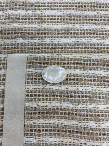 フォクシーブティック コート Mille Feuille 35302 40 ベージュ ツィード 合皮レザー ITDXVA9VYGAN