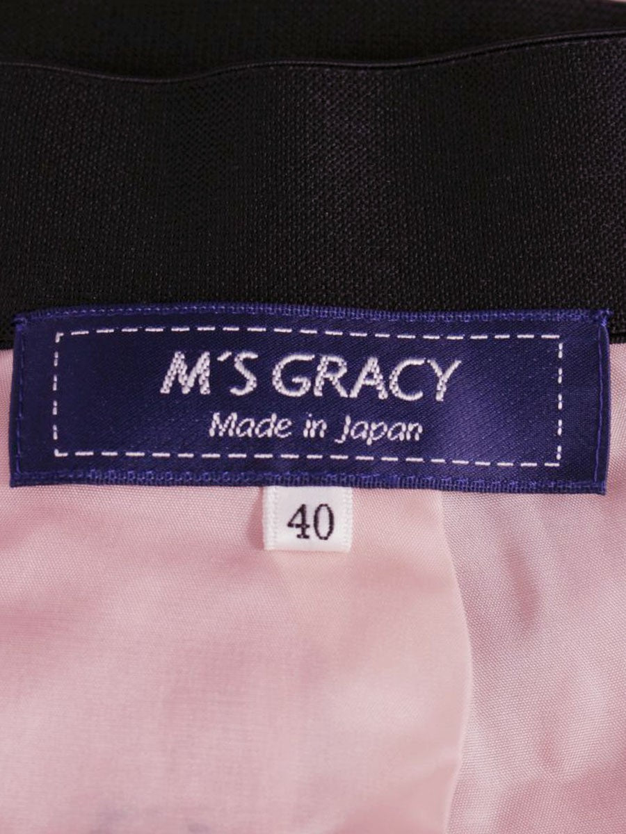 エムズグレイシー 917515 スカート 40 ピンク リボン タック ITM4LHYZWNK0