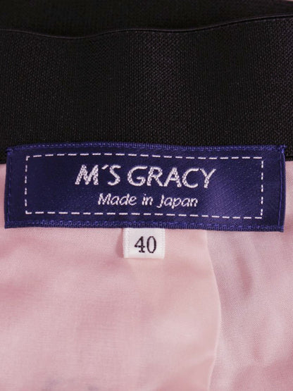 エムズグレイシー 917515 スカート 40 ピンク リボン タック ITM4LHYZWNK0