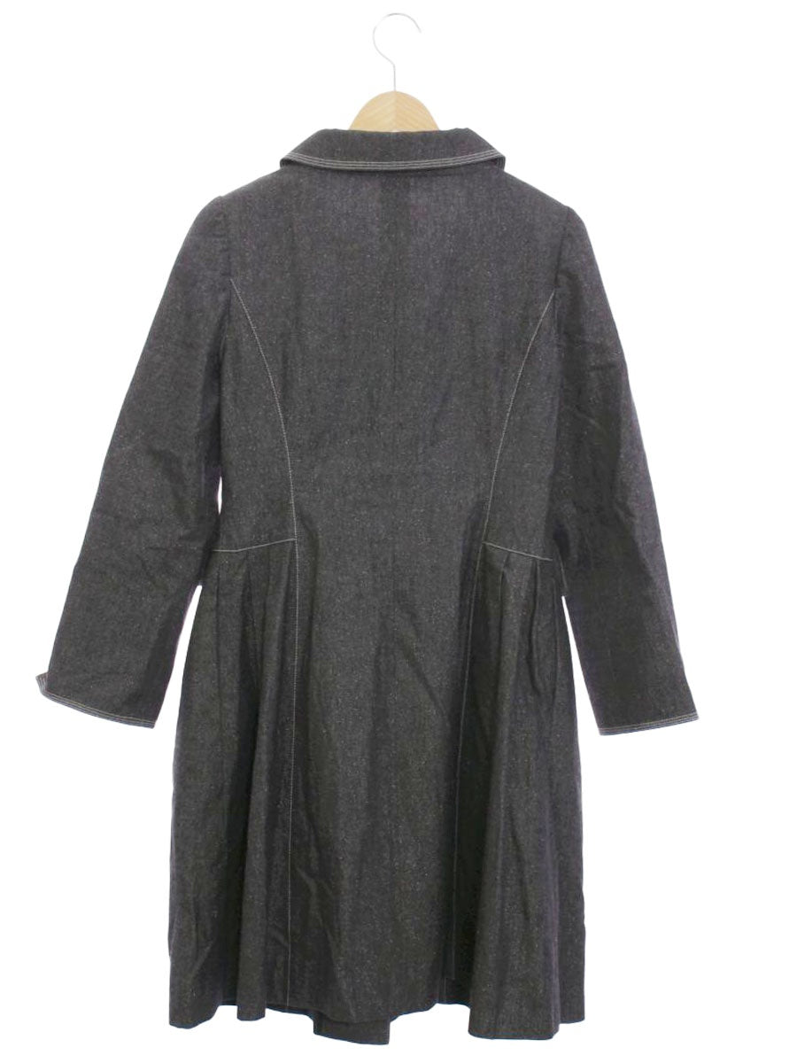 エムズグレイシー 429106 コート 38 ブラック デニム リボンボタン ITP8T3UMG7CE 【SALE】