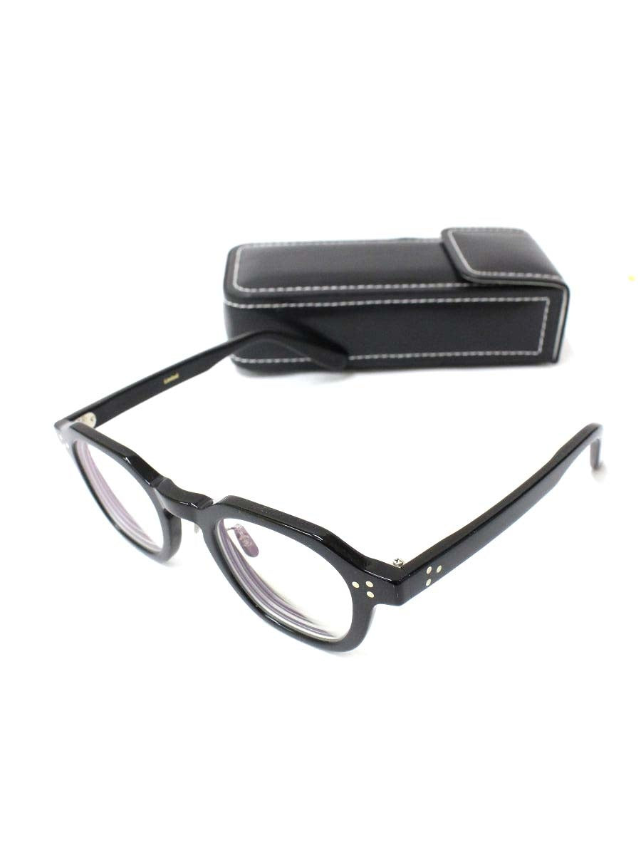 イエローズプラス GRANT-S メガネ ブラック CELLULOID LIMITED セルフレーム フルリム ウェリントン ITBJW5J24R0G