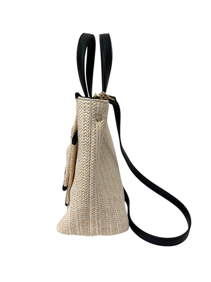 エムズグレイシー 大リボン付き雑材 594131 トートバッグ ベージュ ITK5U0OF7NY8