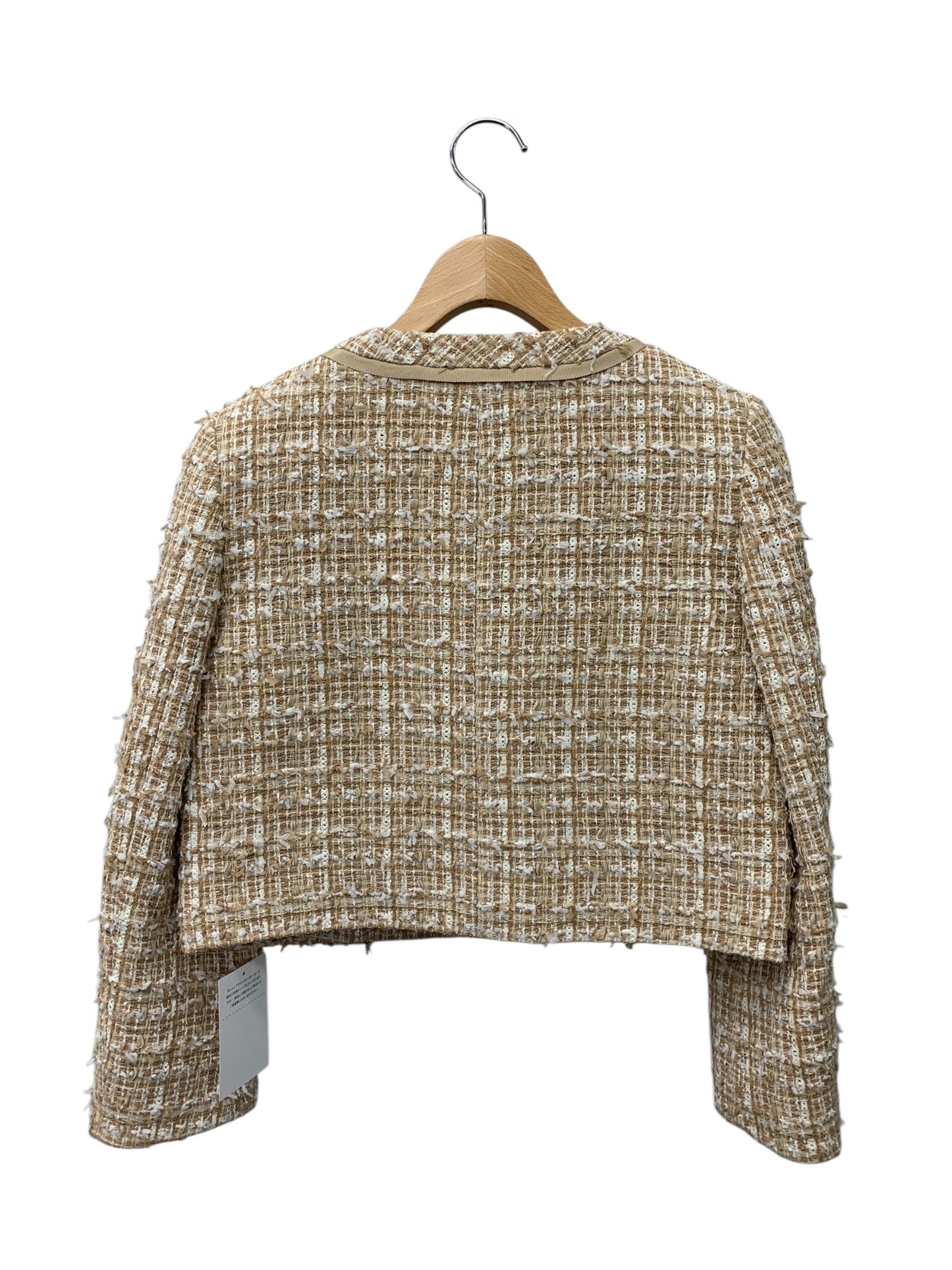 フォクシーブティック Petit Triomphe プチトリオンフ 39873 ジャケット 38 ベージュ ツイード IT9I3Q4GVCQO