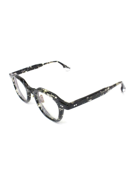 ワイズ 81-0025-2 メガネ ブラック/クリア セルフレーム フルリム ウェリントン ITA19JBFYIRC