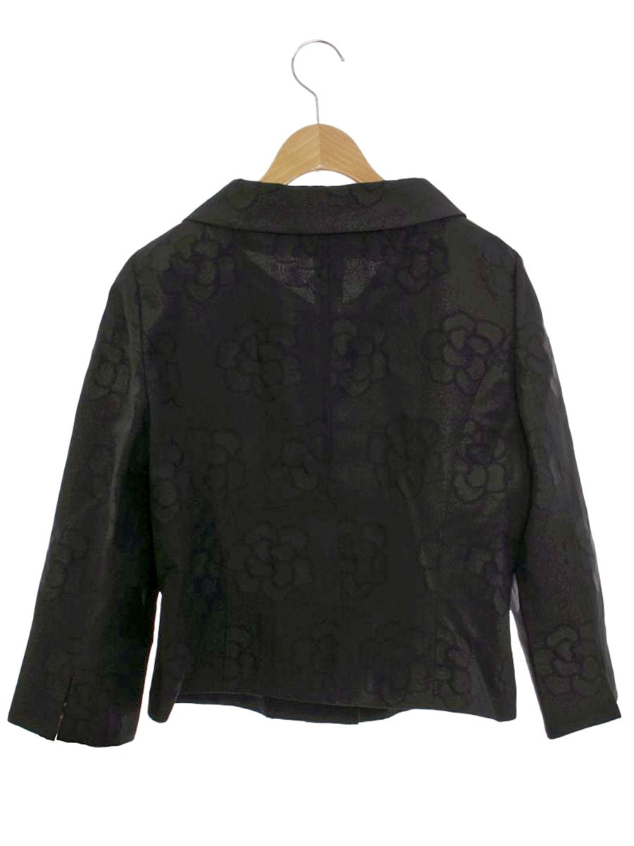 エムズグレイシー 924124 ジャケット 42 ブラック ブルゾン フラワーモチーフ IT8O37ZIHTPM