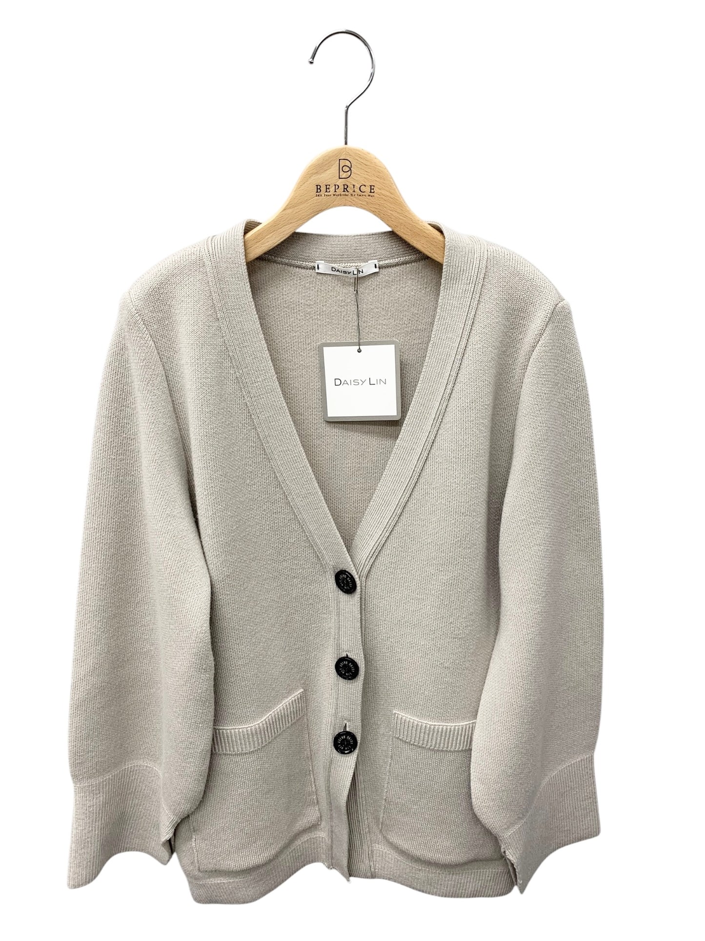 デイジーリン しっとりウールカーディガン アップタウンレディ 06737 38 グレージュ ITI3HNEJFJ96
