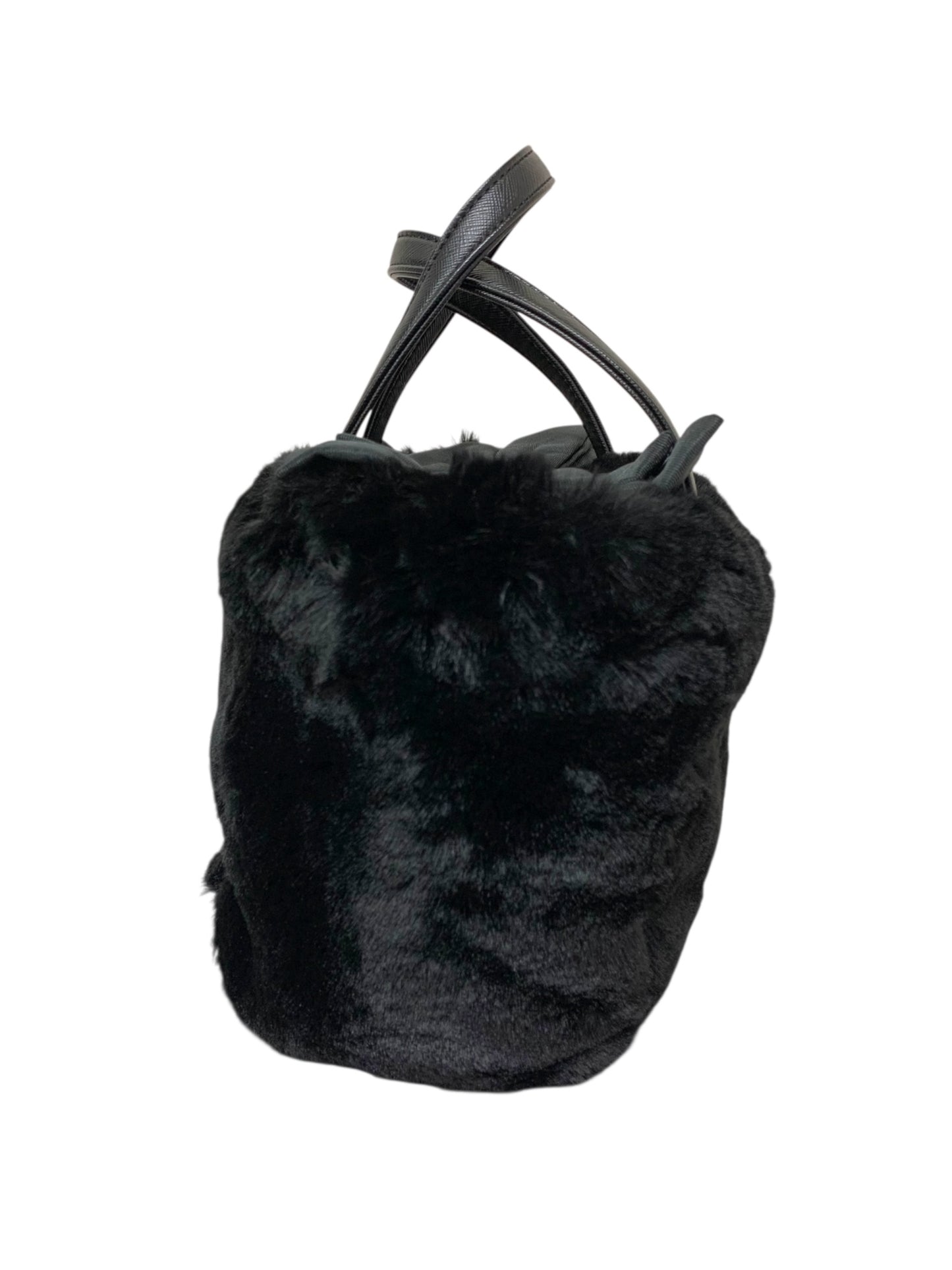 エムズグレイシー 674527 ハンドバッグ ブラック フェイクファー バッグインバッグ リボン ITVMIWYK4SHG