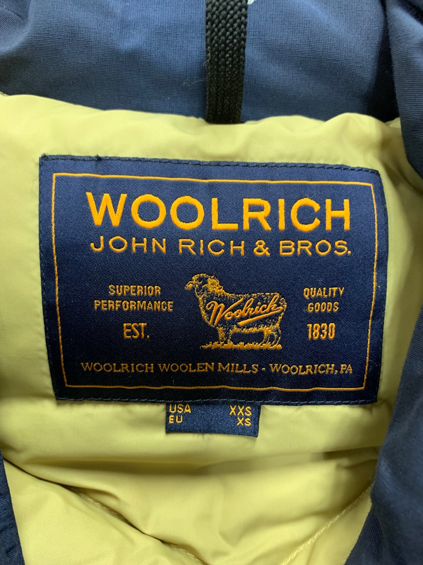 ウールリッチ WOCPS2393D ダウン xxs ネイビー ARCTIC PARKA ML アークティックパーカ ダウン ファー フード ITFBO0NYROTS