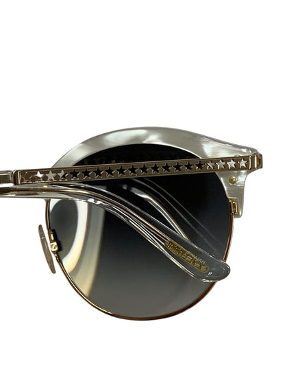 ジミーチュウ HALLY SCKFQ サングラス ホワイト コンビフレーム フルリム ボストン スターモチーフ ITLTPRVYD73O 【SALE】