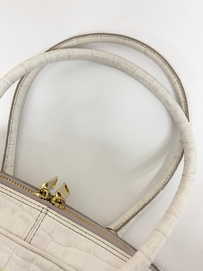 エーディーエムジェイ ハンドバッグ ホワイト クロコ型押し ヒマラヤ スワロフスキー ITOI5SBP6BQG 【SALE】