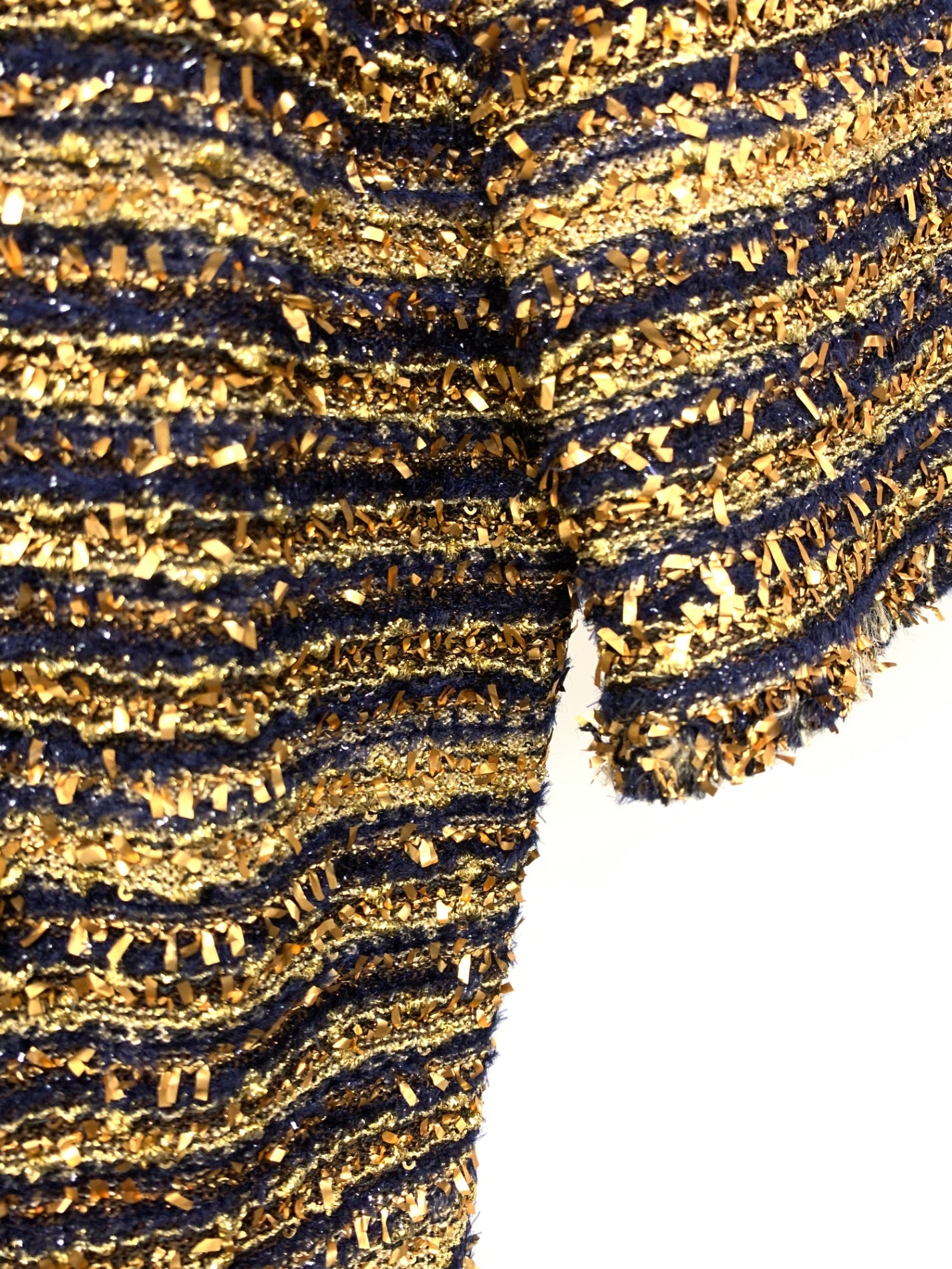 セントジョン K15S002 ワンピース 0 ゴールド ツイード ラメ ドレス IT0USDUODL7L