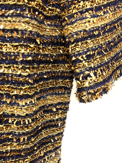 セントジョン K15S002 ワンピース 0 ゴールド ツイード ラメ ドレス IT0USDUODL7L