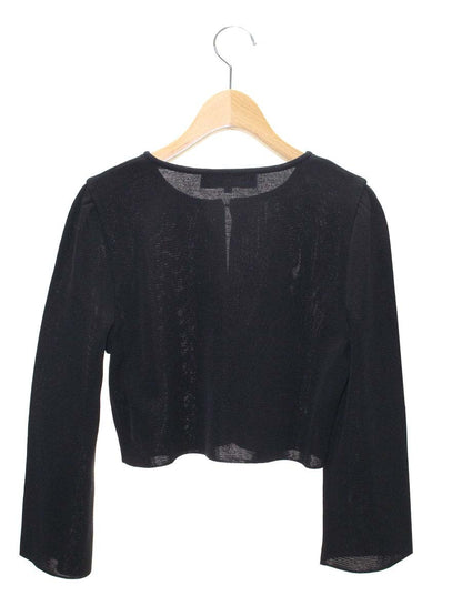 エムズグレイシー 728116 カーディガン 40 ブラック ニット ボレロ ITLG44DN3AIS