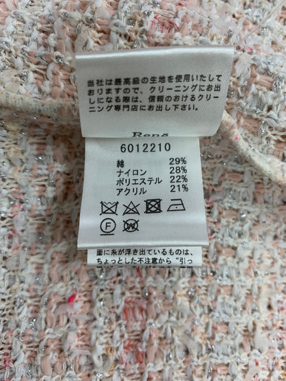 ルネ 6012210 ジャケット 34 ピンク ツイード ラメ IT23Y5Z73QQQ
