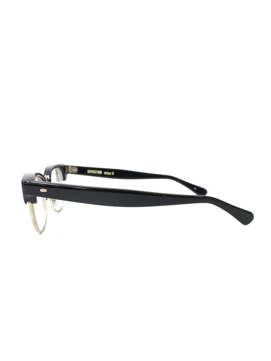 エフェクター delay2 メガネ ブラック セルフレーム ハーフリム ウェリントン IT2AJDXFSU4E