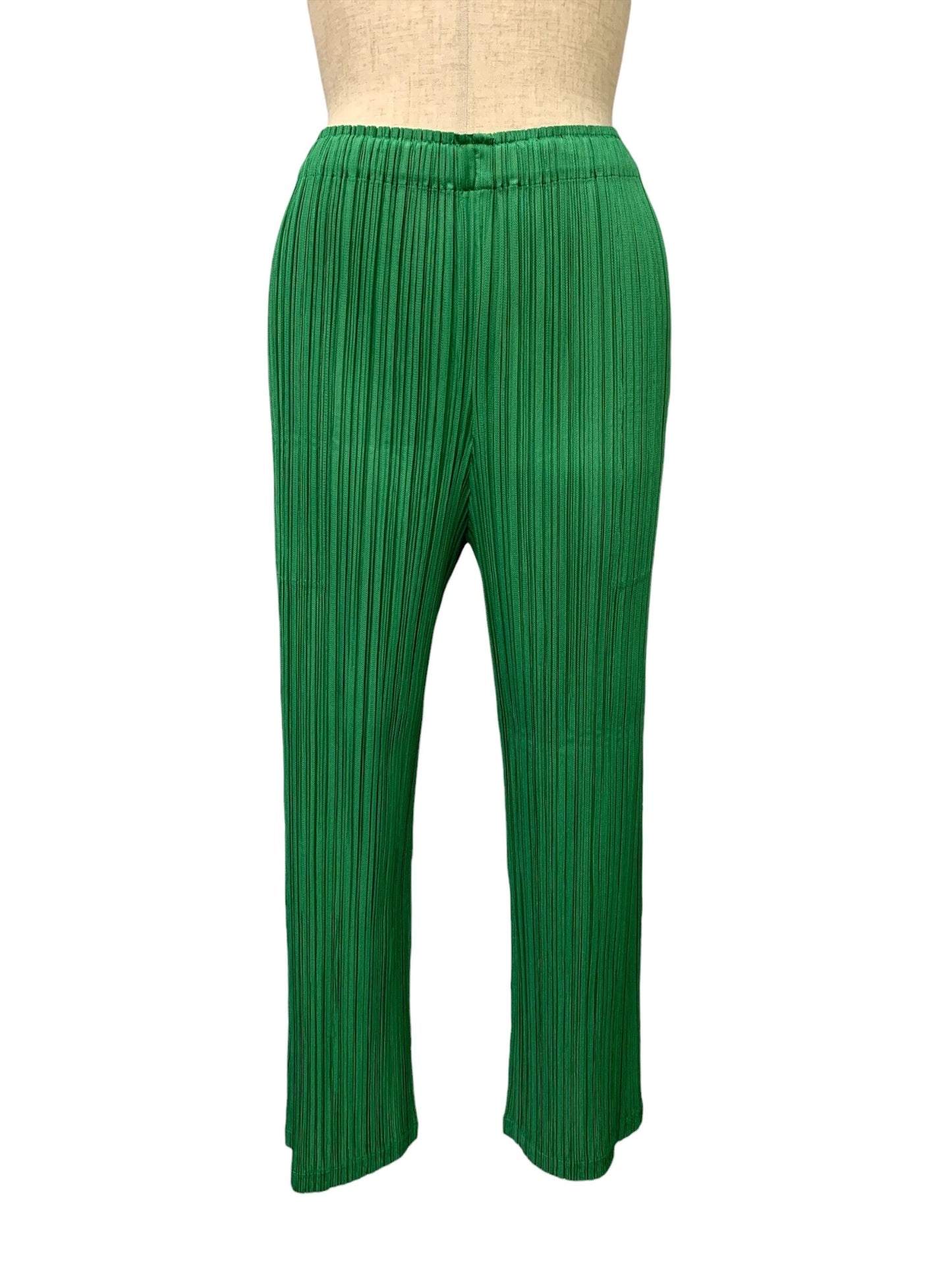 プリーツプリーズイッセイミヤケ THICKER BOTTOMS 1 PP33-JF372 パンツ 4 グリーン ITTCQXZ387JC