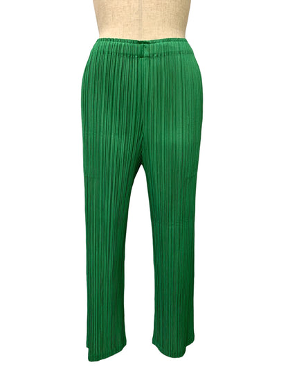 プリーツプリーズイッセイミヤケ THICKER BOTTOMS 1 PP33-JF372 パンツ 4 グリーン ITTCQXZ387JC