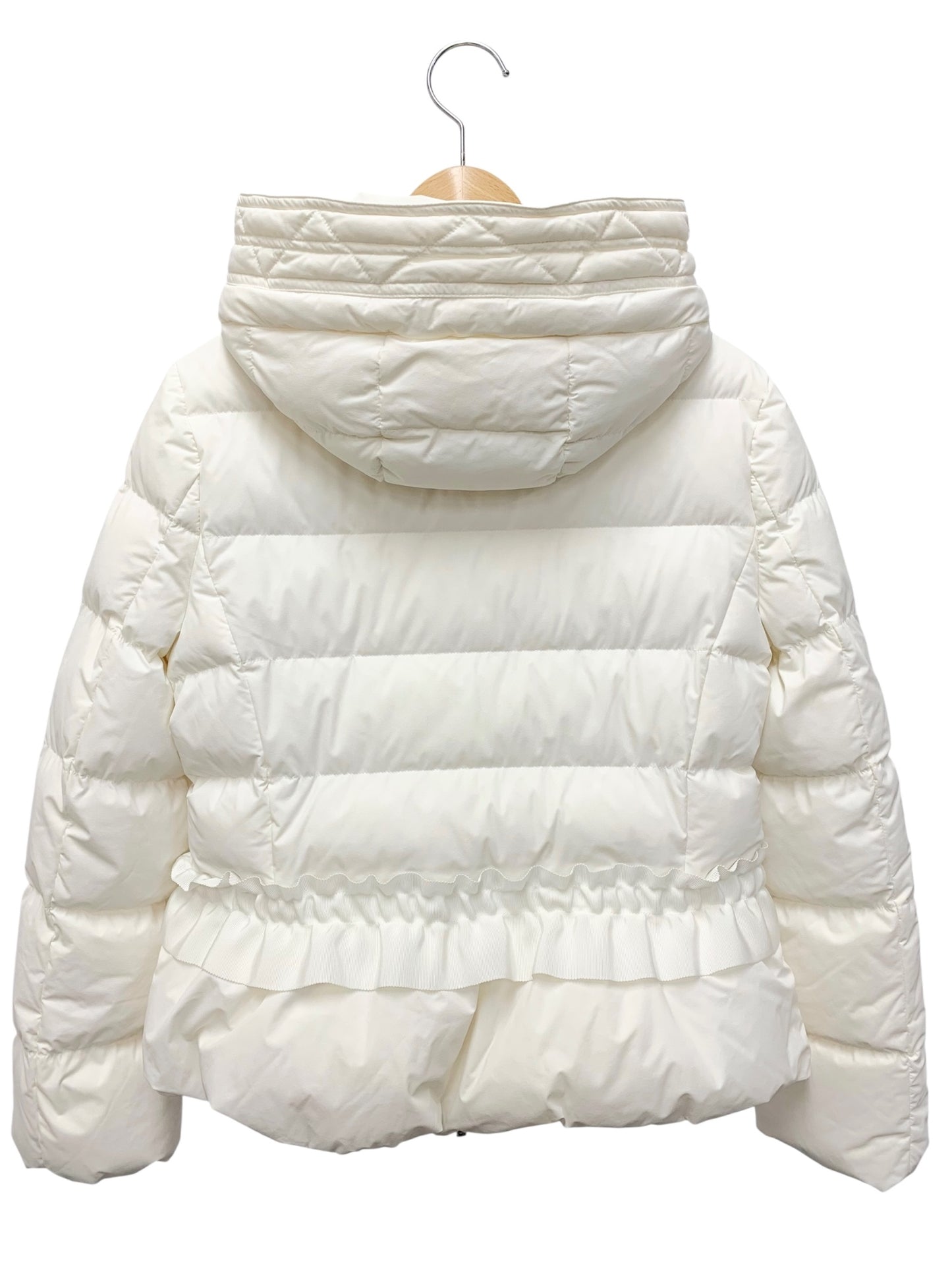 エムズグレイシー ペプラム付きショート 219607 ダウンジャケット 38 ホワイト フリル IT7H050YL9AE