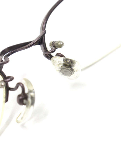 フォーナインズ O-11T メガネ ブラウン メタルフレーム ハーフリム オーバル IT8G8XJPJNM8 【SALE】