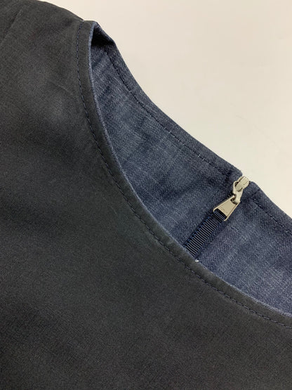 フォクシーニューヨーク Denim Dream Dress 42638 ワンピース 38 ネイビー 袖リボン IT4MMC070LDO