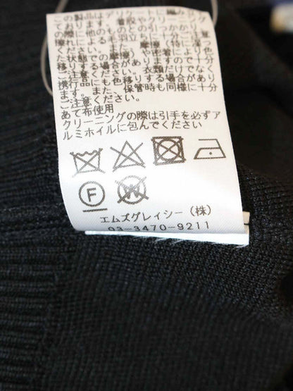エムズグレイシー Frill Zip Cardigan 818515 カーディガン 38 ブラック ITBCCYR7761W