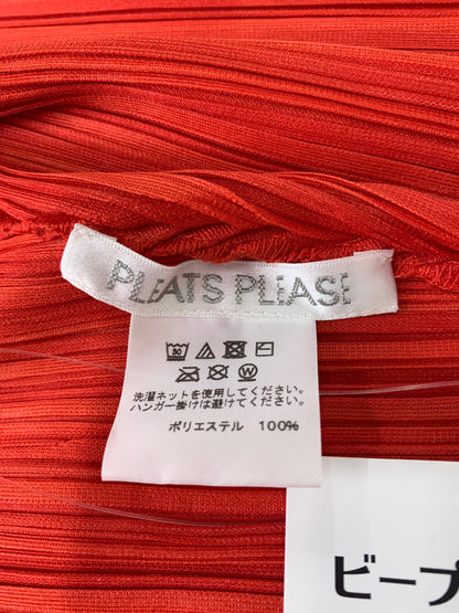 プリーツプリーズイッセイミヤケ PP13-JK281 カットソー 3 レッド ベスト ITD40IS1UMCU