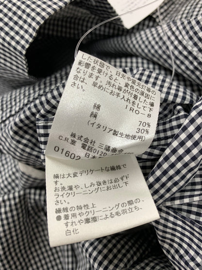 バーバリーブラックレーベル FR428-456-33 トレンチコート 38 ブラック ギンガムチェック 薄手 ITMX031ONIKO