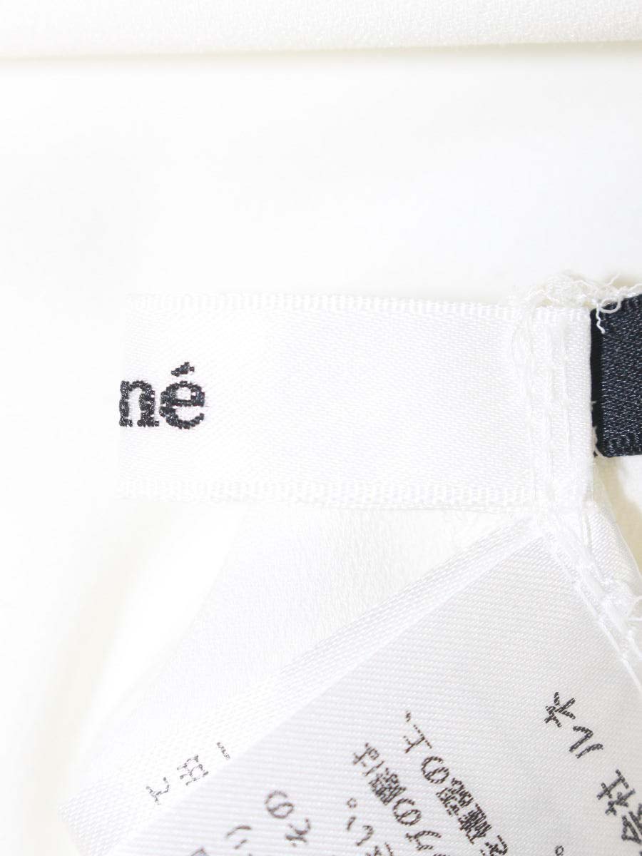 ルネ リミテッドエディション 6941960 ブラウス 34 ホワイト フリル フェイクパール レース ITT6M6JWU3WE