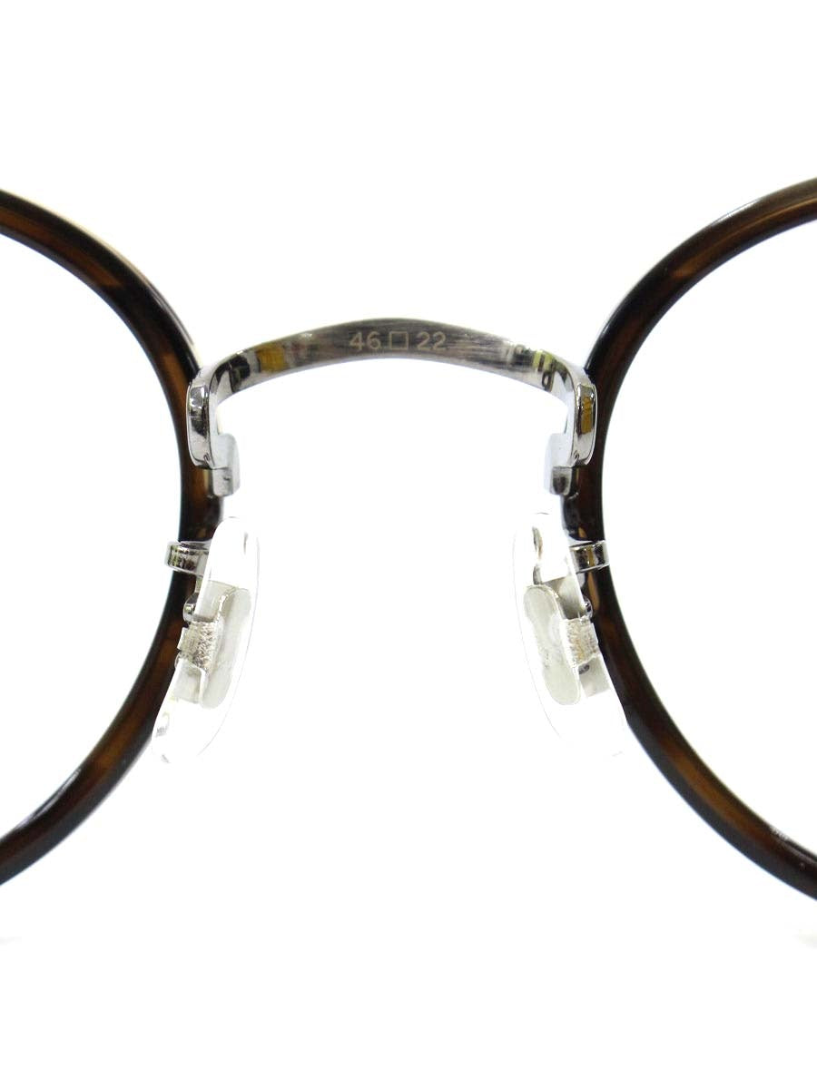 アイヴァン GRAFF メガネ オリーブバンブー/シルバー コンビフレーム ウェリントン OLB ITA94KZ6X8R4
