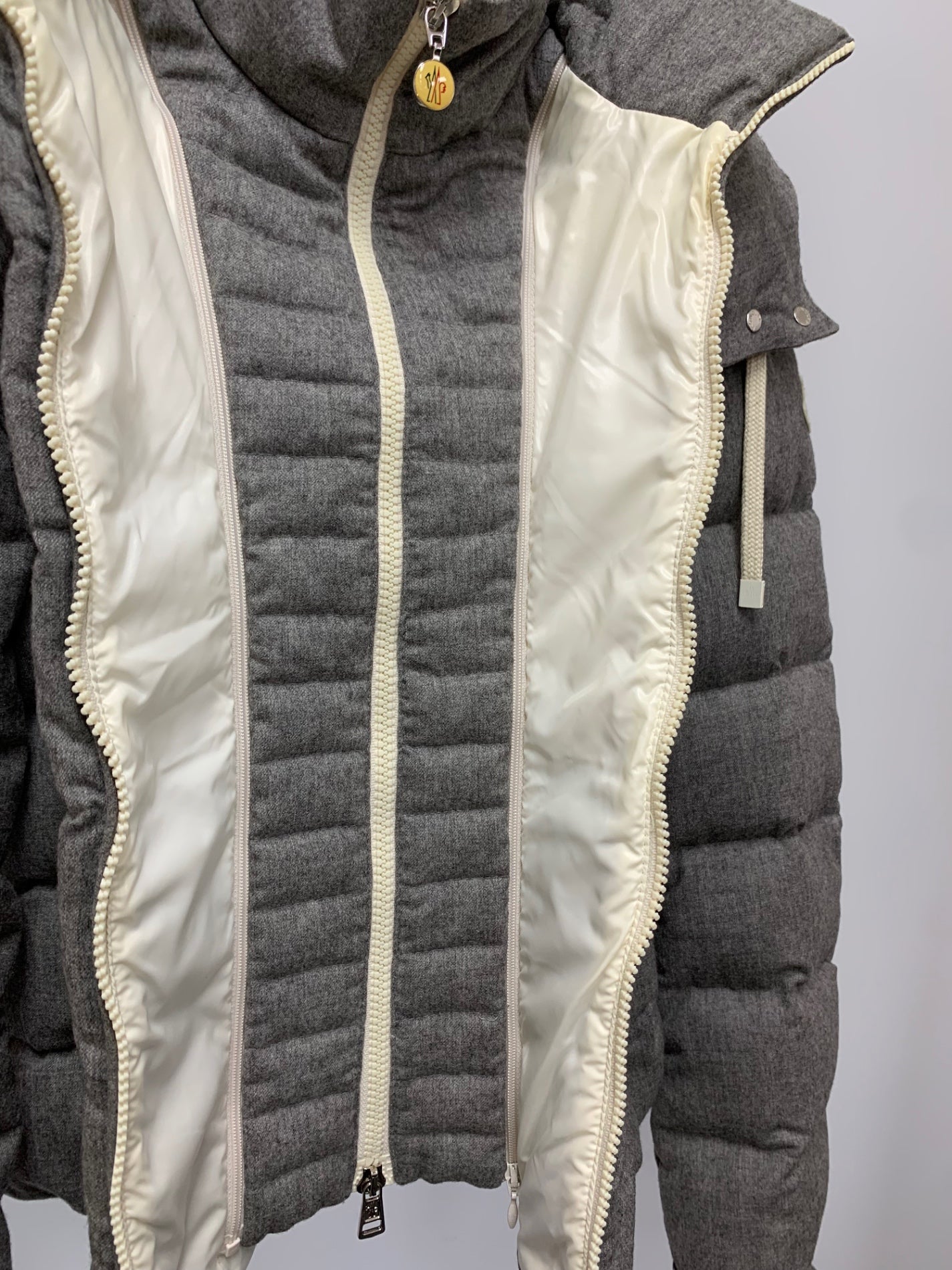 モンクレール MUFLIER GIUBBOTTO MUFLIER JACKET 120934692605 ダウンジャケット 0 グレー フード 2way IT5H2UH2OCO7