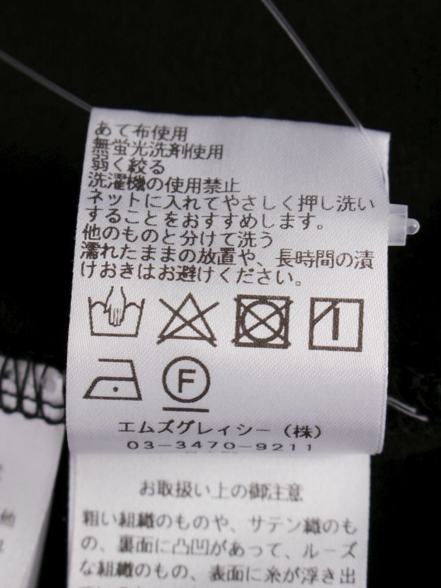 エムズグレイシー 311377 ワンピース 38 ブラック ギャザー リボン ITM35Q1QU95O